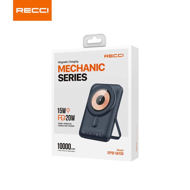  Recci RPB-W08 Mechanic Wireless Magsafe Power Bank